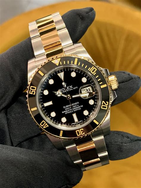 stainless steel and gold rolex|Rolex gold and stainless submariner.